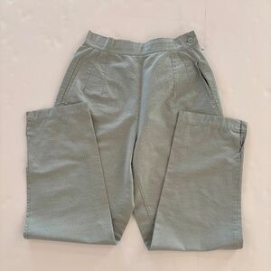 Women's Vintage Cotton Unique Ankle Pants Color Mint/Sage size S